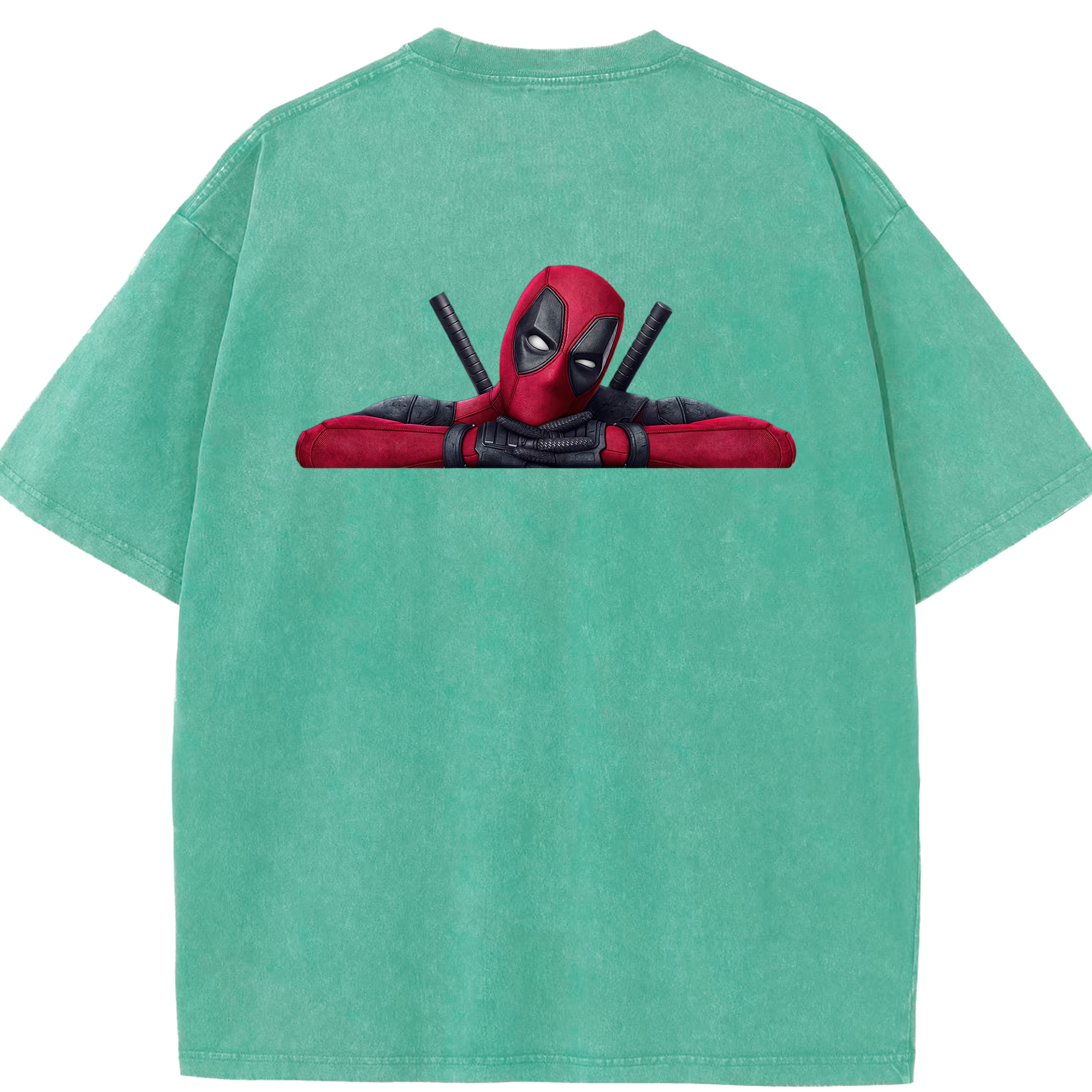 （画像用） Deadpool デッドプール 綿100% ヴィンテージ風 半袖Tシャツ（背面プリント）